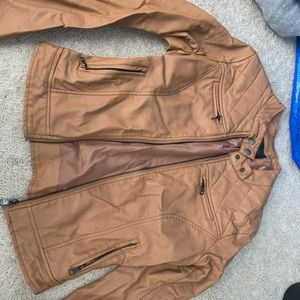 Brown leather jacket